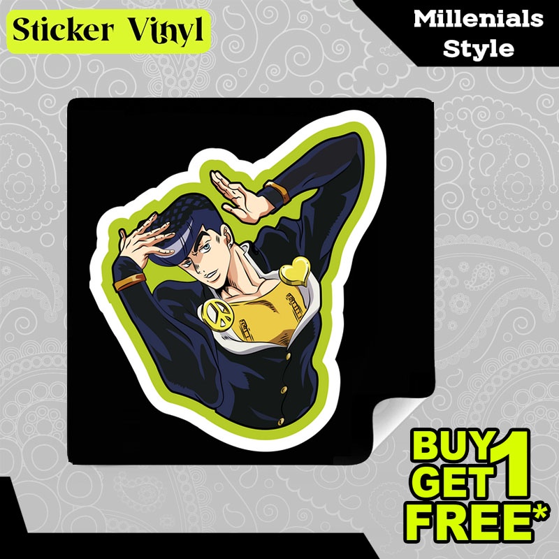 

Stiker Sticker JoJo's Bizarre Adventure Josuke Higashikata Karakter Anime Jepang Tampan dan Gagah Aesthetic Bahan Vinyl Satuan Anti Air