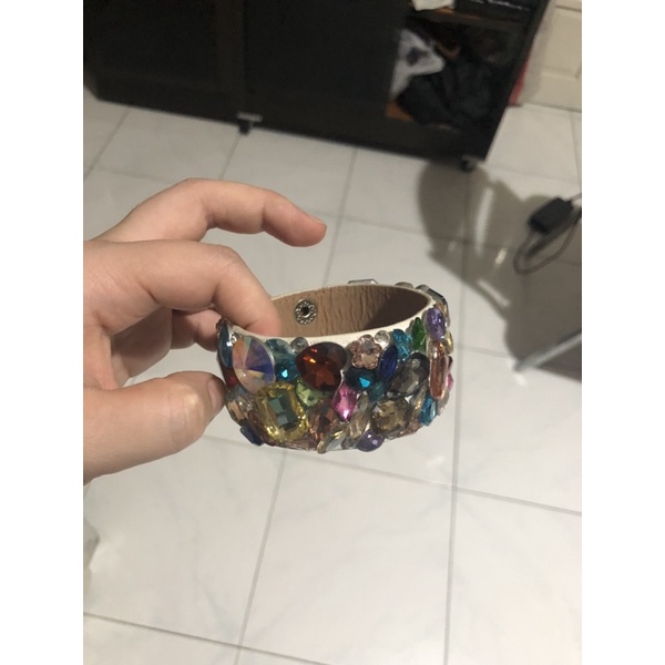 swarovski gelang kulit