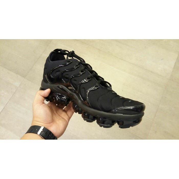 Nike Vapormax 2.0 PLUS FlyKnit TRIPLE BLACK, WHITE 100% ORIGINAL