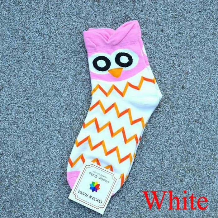 CLEARANCE SALE - KSKI0016 - Kaos Kaki Wanita Pria Lucu Imut Owl Burung Hantu Telinga Cosplay Anime Kawaii Japan Japanese Korea Korean Kiyowo