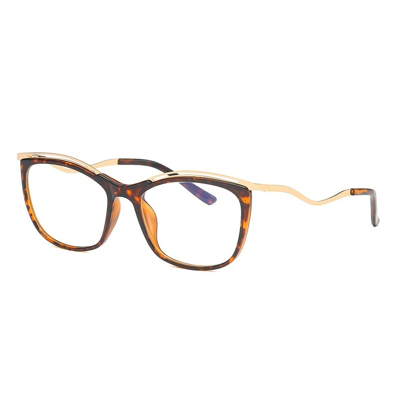 【YUZHU】COD New Fashion Anti-blue Light Personality Curved-leg Glasses untuk Wanita