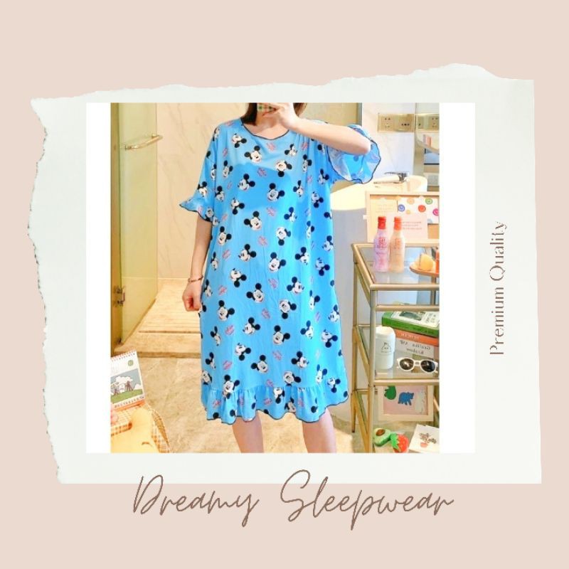 [DREAMY] BAJU TIDUR WANITA, DASTER WANITA DEWASA JUMBO IMPORT SIZE BESAR LD SAMPAI 110CM