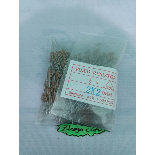 50pcs resistor 1/2watt 2k2/resistor 2k2 1/2watt