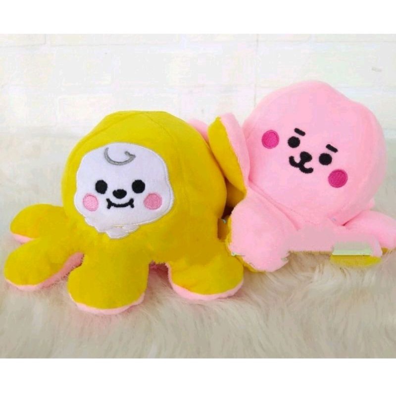 PROMO GURITA BTS /Boneka Gurita BT21 Unofficial/ BTS Flip 2 karakter /  Boneka Octopus Bt21