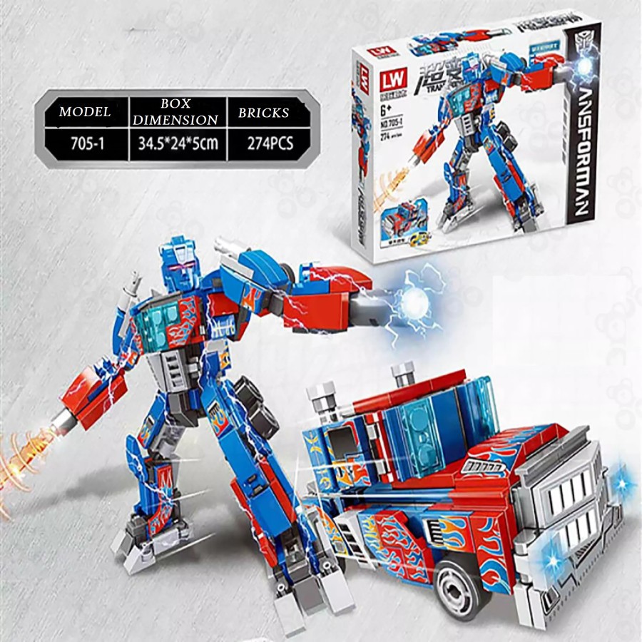 Lego Block Robot Mobil Transformers Optimus Prime