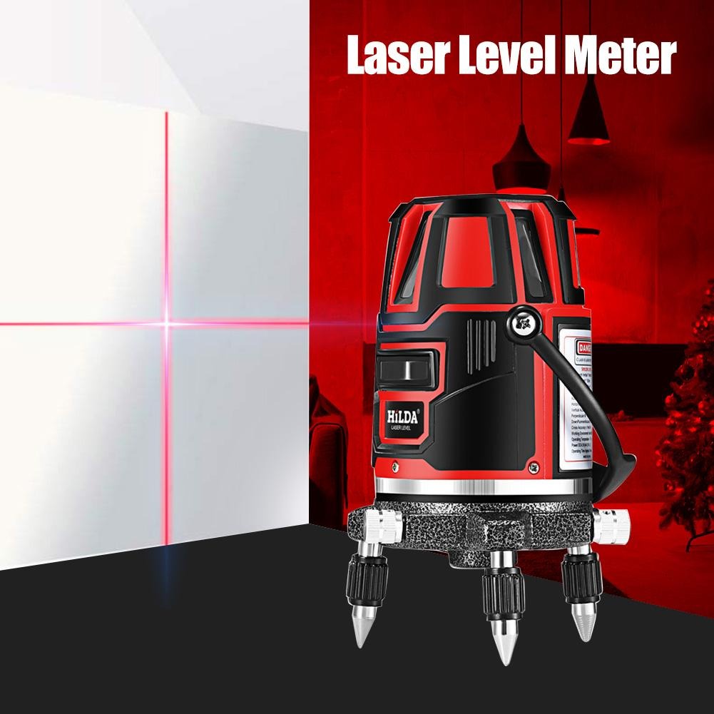 Bisa COD Taffware LD-500 Mesin Self Leveling 5 Line Laser Red Beam Infrared 4D