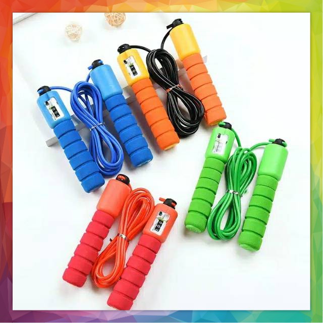 Skipping / Jump Rope Skipping Soft Handle with Counter / Tali skiping alat hitung