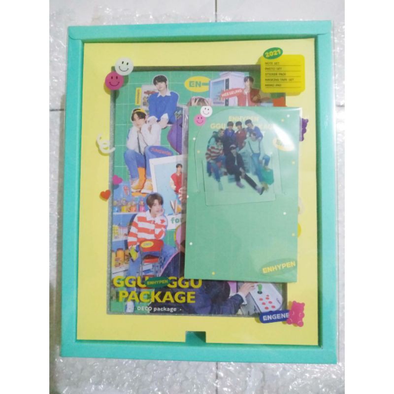 

[READY] SHARING ENHYPEN GGU GGU PACKAGE BOX, PHOTOBOOK, NOTEBOOK, ACCORDION, MASKING TAPE, MEMO PAD