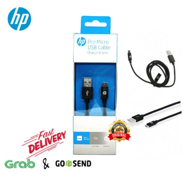 Hp pro micro usb kabel charge &amp; sync 1meter black