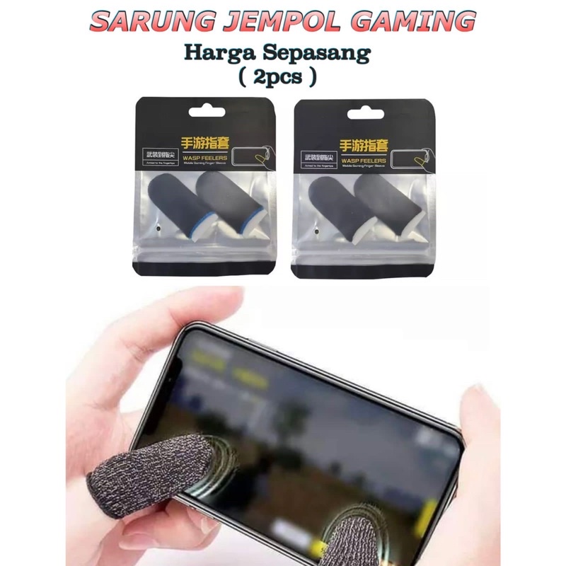 SARUNG JEMPOL JARI FINGER GAMING PUBG MOBILE LEGENDS ISI 2 - SARUNG TANGAN FF FREE FIRE