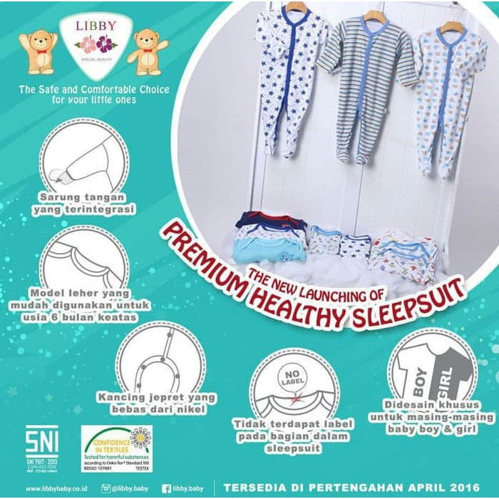 Makassar! LIBBY Premium Sleepsuit 1 PACK ( 3 PCS )