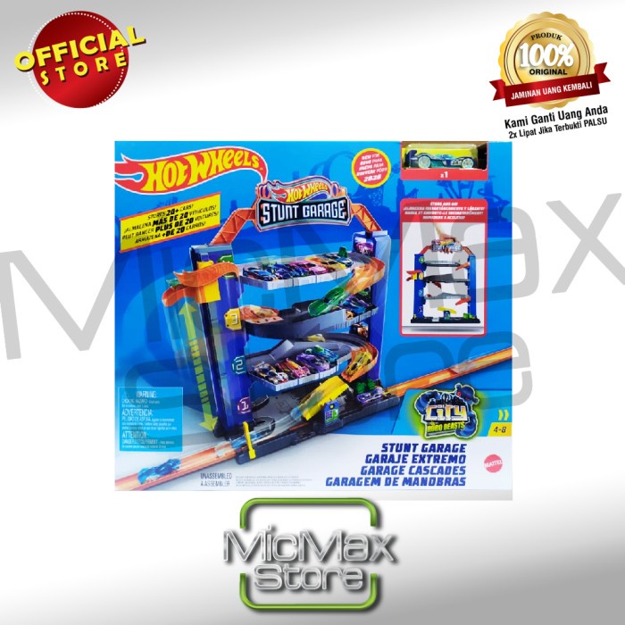 {OktaStore} HotWheels Hot Wheels City Robo Beasts Stunt Garage Diskon