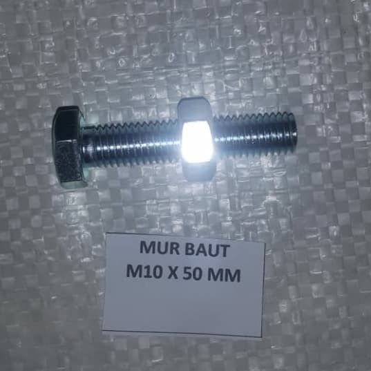 mur baut 10 x 50 / Mur baut m10 x 50 galvanish / Bmp m10 x 50 murah