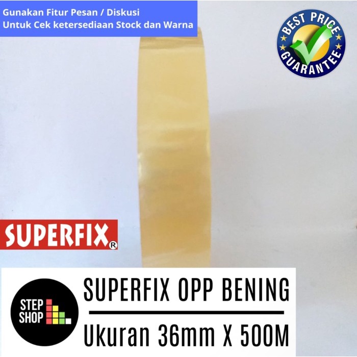 

Hadir Superfix Opp Bening - Lakban Jumbo - 1,5 Inch 36Mm X 500M Ukuran Asli Gilaa!!!