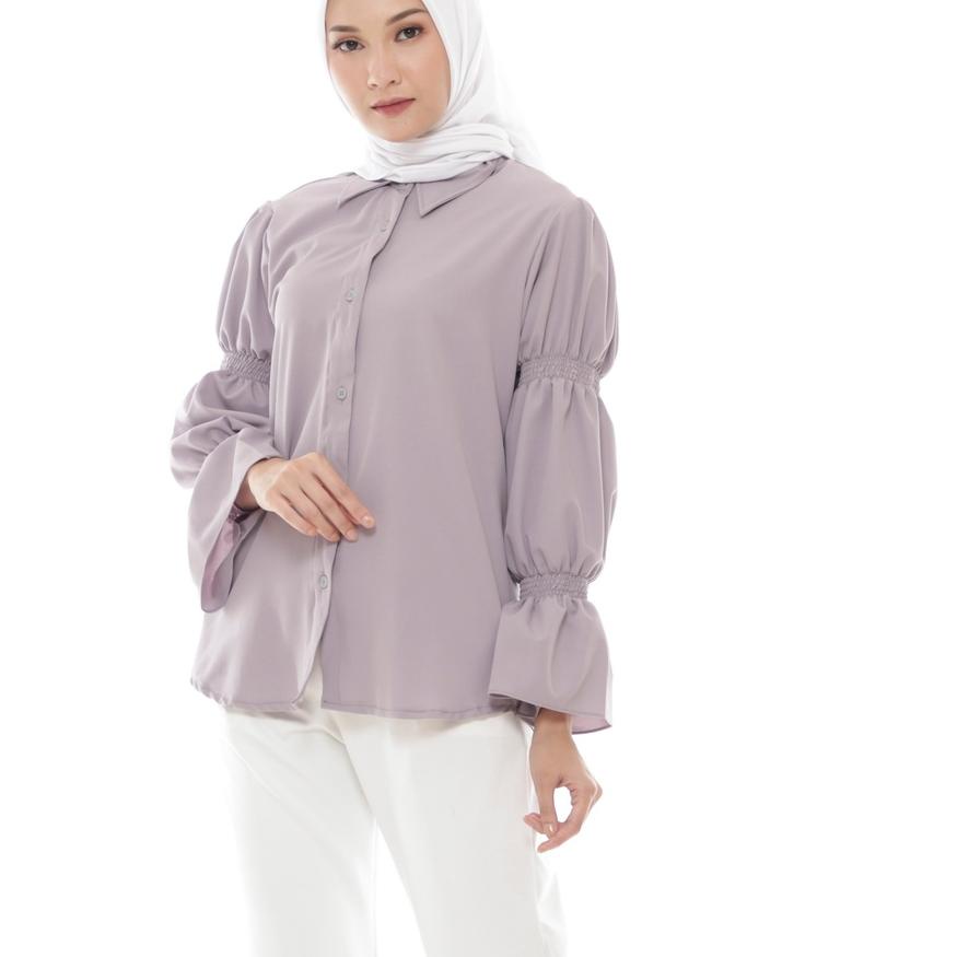 ➲ Blouse Balon Wanita Blouse Hitam Wanita Blouse Putih Wanita Lengan Panjang ➣