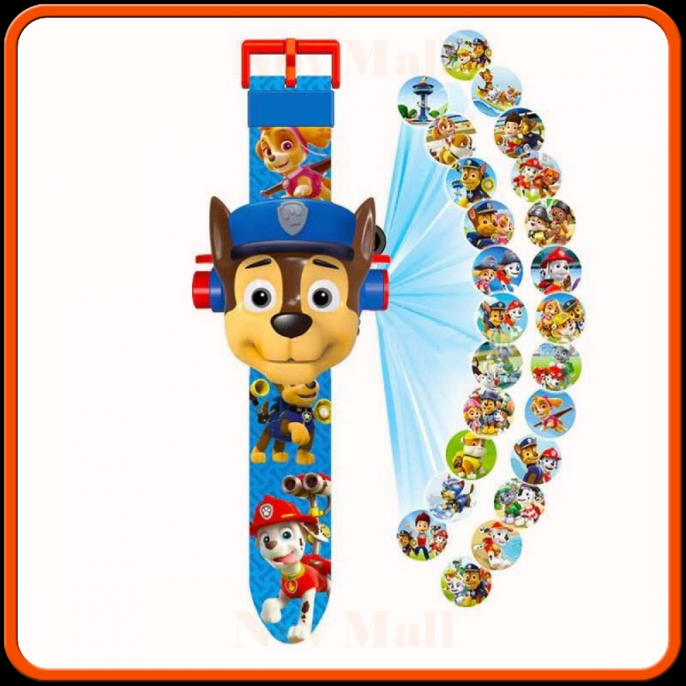 Jam Tangan LED Anak Paw patrol Projection Dog Everest - PP3189