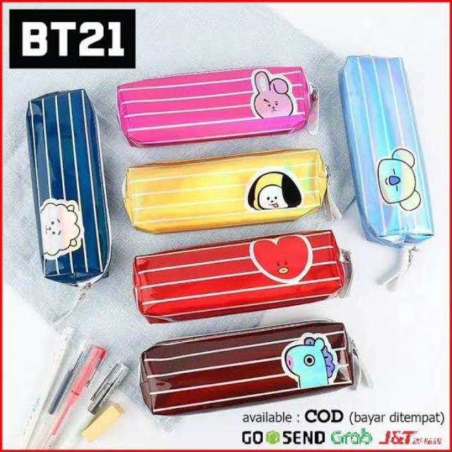 

BT21 Kotak Pensil / Tempat Pensil BTS Model Karakter KPOP 7 Warna