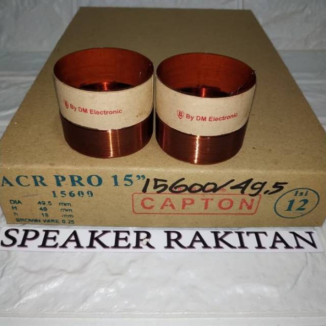 Spul sepul spool voice coil speaker 15 inch ACR PRO 15600 .2pcs