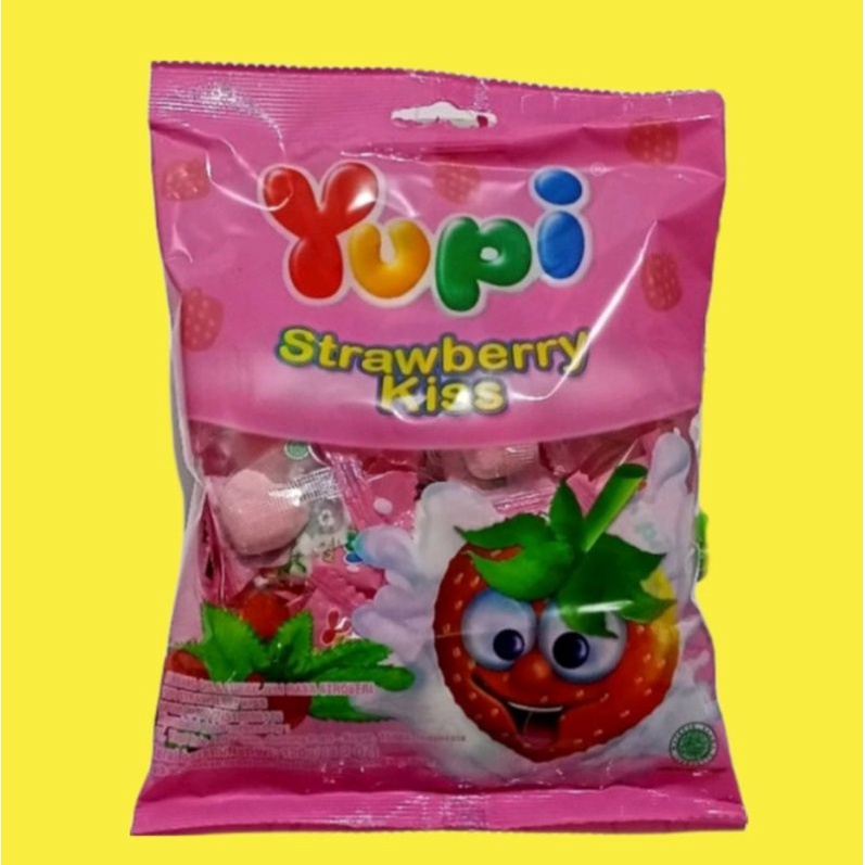 

permen yupi kiss stawberry