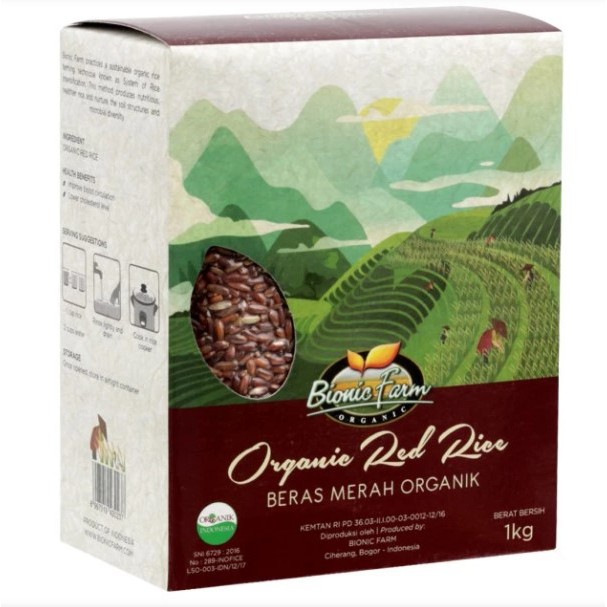Bionic Farm Organic Red Rice 1 kg - Beras Merah Organik