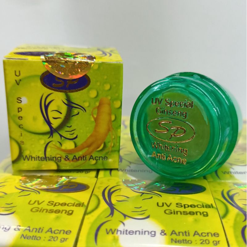 Cream Sp Gingseng Whitening Dan Anti Acne Super Original Tutup Embos LUSINAN