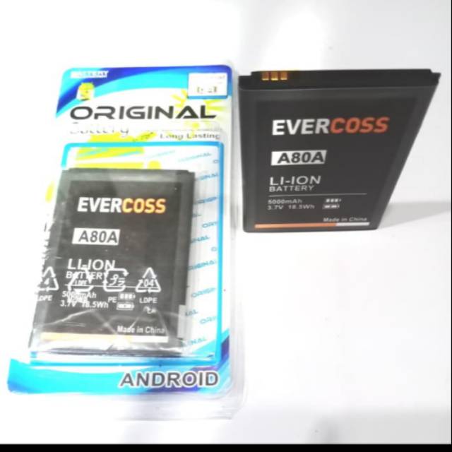 Baterai Batere Battery original evercross A80A