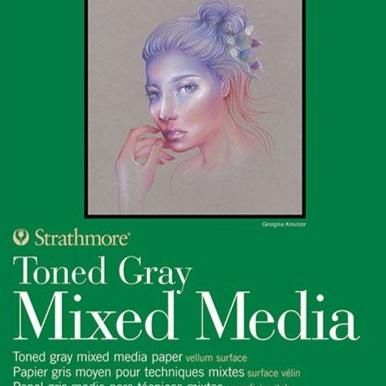 

(BISA COD) Strathmore - Toned Grey Mixed Media Paper Pad 400 series TERUJI Kode 1476