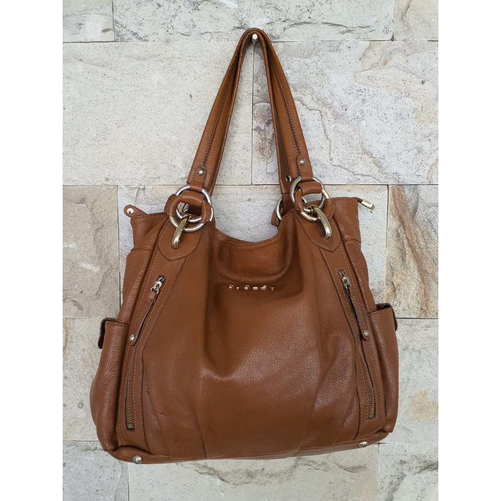 TAS WANITA TOTE SISLEY COKLAT/TAS TOTE WANITA KULIT COKLAT/TAS SISLEY WANITA ORI PRELOVED/TAS SISLEY