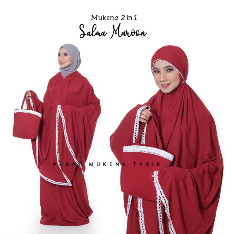 PUSAT GROSIR MUKENA COUPLE (IBU + ANAK) 2in1 BALI SALMA | NEW RAYON SHARLA AIRA TERMURAH TRAVELLING