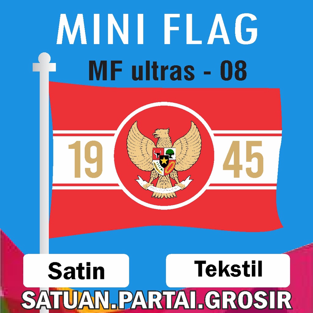 Cetak Bendera ULTRAS INDONESIA / Cetak Mini Flag ULTRAS INDONESIA / Cetak Bendera Supporter ULTRAS M