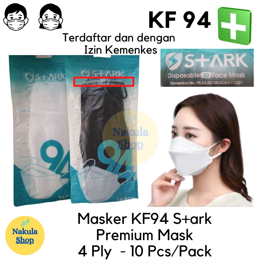 Masker KF94 Premium Import Korea - 4 Ply - 10 Pcs/Pack