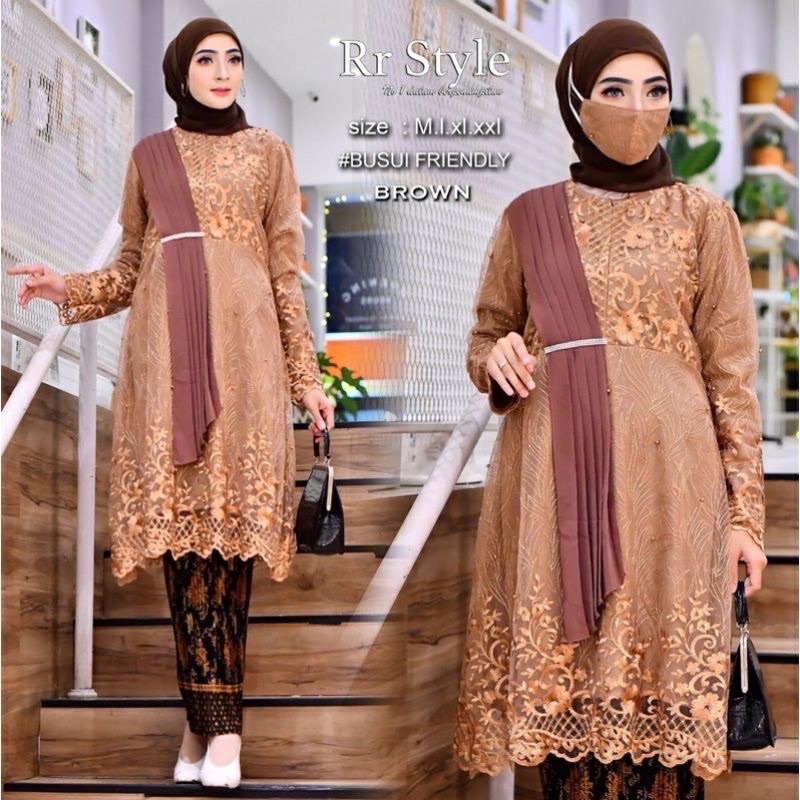 Set tunik selendang by RASAQI KEBAYA/tunik selendang ceruty-tunik modern