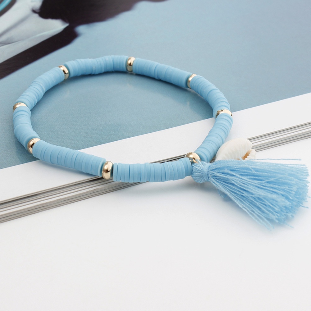 Hu Hu Hu Hu Hu Alat Bantu Pasang Kacamata♡ Gelang Tali Persahabatan Wanita Bandul Desain Kerangrumbai Gaya Bohemian Menarik Untuk Hadiah