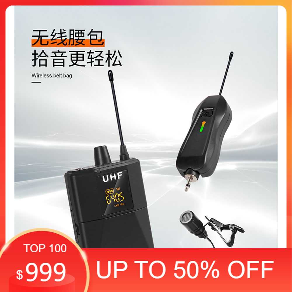 XTUGA UHF Wireless Lavalier Lapel Microphone System Podcast - AD-220
