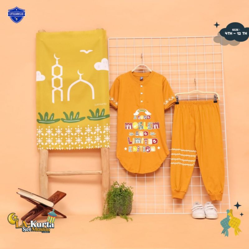 Afsheenastore Set Kurta Anak 4-12T / La Kurta By Littlearks