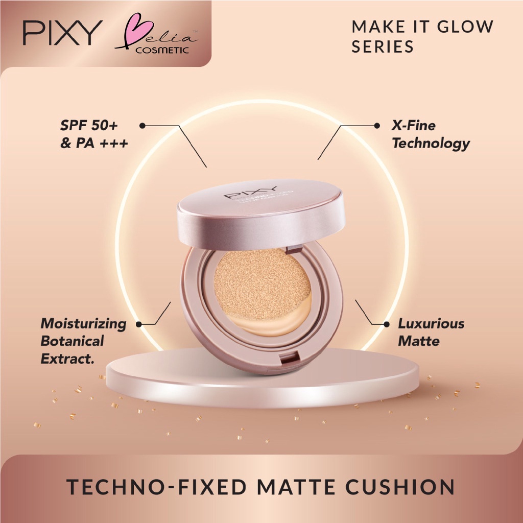 ❤ BELIA ❤  PIXY Dewy Cushion Fullsize / Refill ( pixy make it glow bb cushion ) | Techno-Fixed Matte Cushion Full size SPF 50+ &amp; PA+++