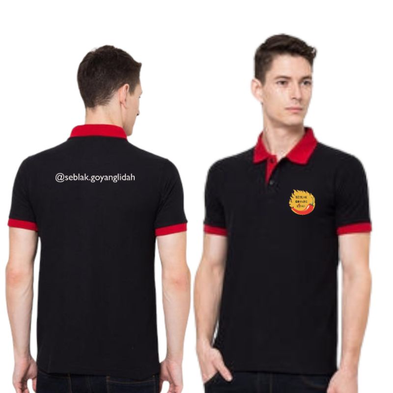 Kaos polo Cuztom bordir logo