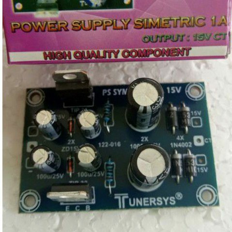 Power Supply Simetris 15 Volt CT 1Amper Ts