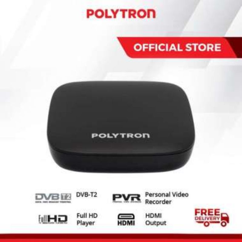 SET TOP BOX POLYTRON DVB PDV 610 T2 610T2 ALAT PENERIMA UBAH SIARAN SALURAN TV ANALOG KE DIGITAL