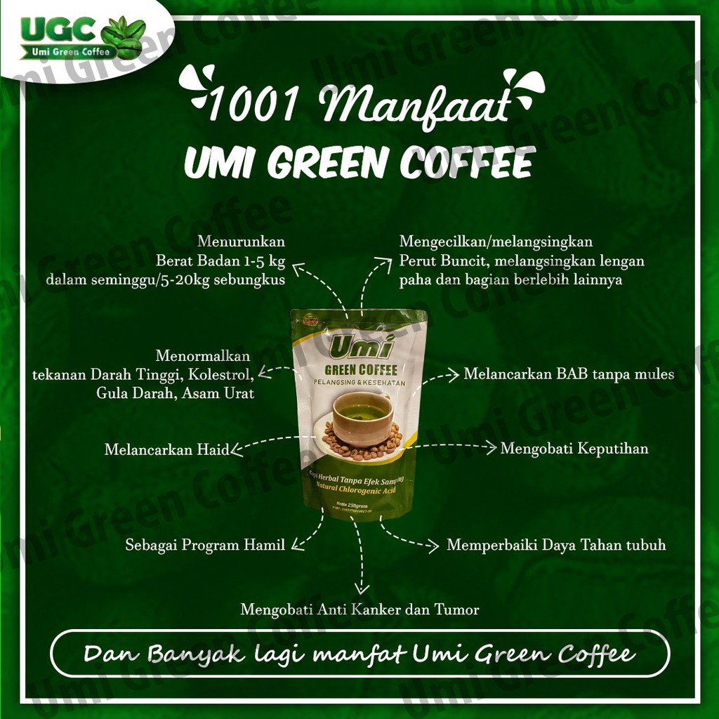 Umi Green Coffee Original Pelangsing UGC Kopi Penurun Berat Badan