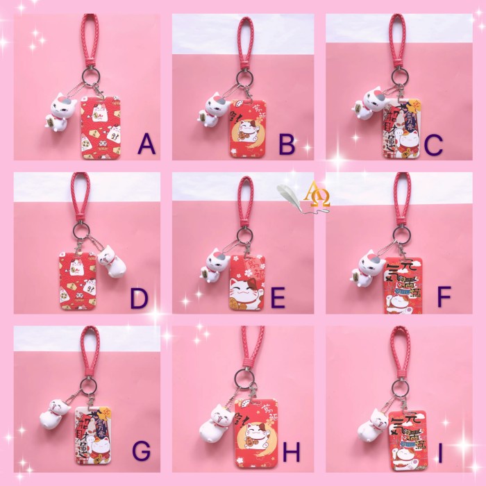 

Cantik Tempat Kartu Unik / Card Holder Model Gantungan Kunci Cat Lucky Imut Terbatas
