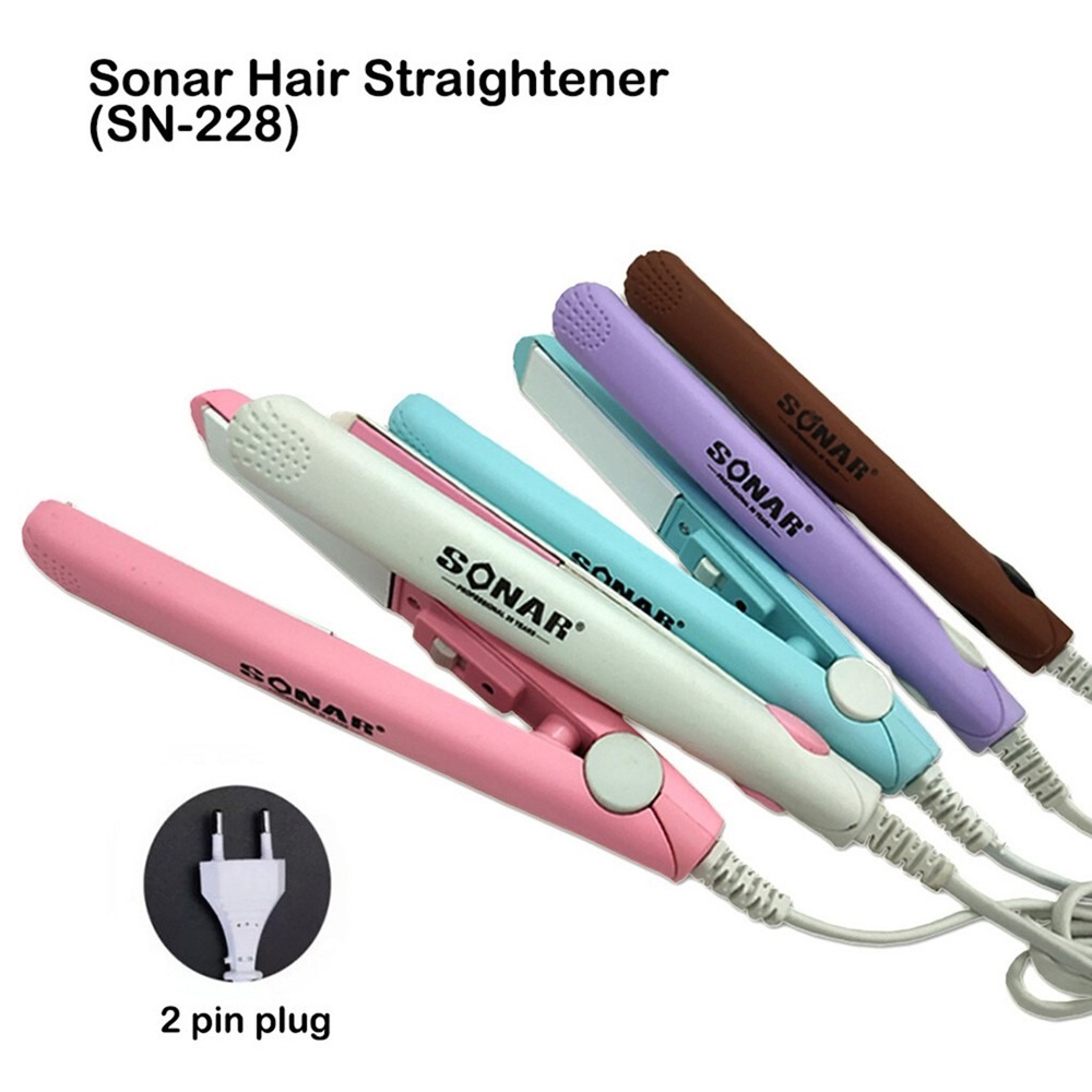 SONAR SN-228 Mini Portable Travel Hair Straightener Catok Pelurus Rambut