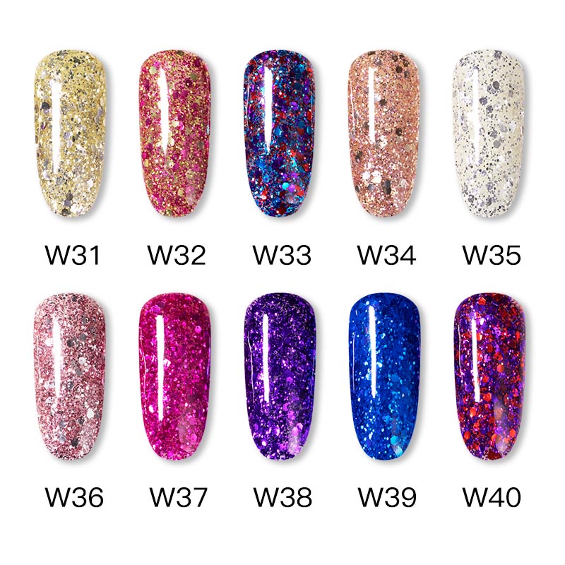 ROSALIND Diamond Series Gel Nail Polish UV LED Kutek UV Glitter / Kutek / Cat Kuku/Kutek UV Gel/Kutek Gel UV/UV LED Nail Polish/Nail Gel/Kutek glitter