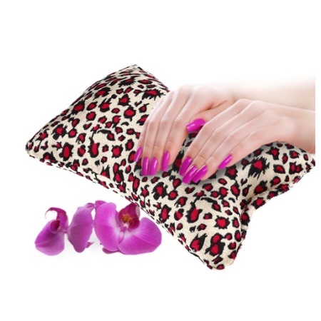 ARM REST MANICURE PAD BANTAL ALAS NAIL ART LEOPARD SANDARAN TANGAN NAILART