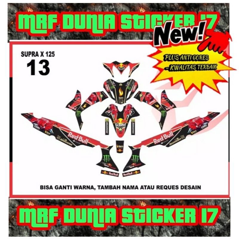 Sticker decal Supra X 125 Full Body Supra X 125 decal Sticker Supra X 125 Sticker Supra X 125 13