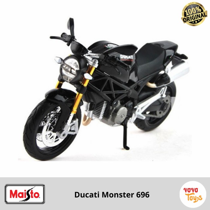 READY Miniatur Motor 112 Ducati Monster 696 Black Edition Motogp By Maisto BERKUALITAS