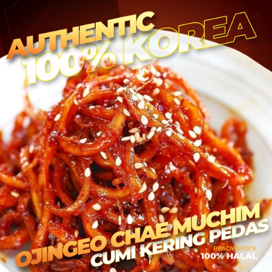 

Ojingeo Chae Muchim 100G Kimchi Cu Kering Juhi Pedas Manis Makanan Korea Korean Food Kfood Kimchi
