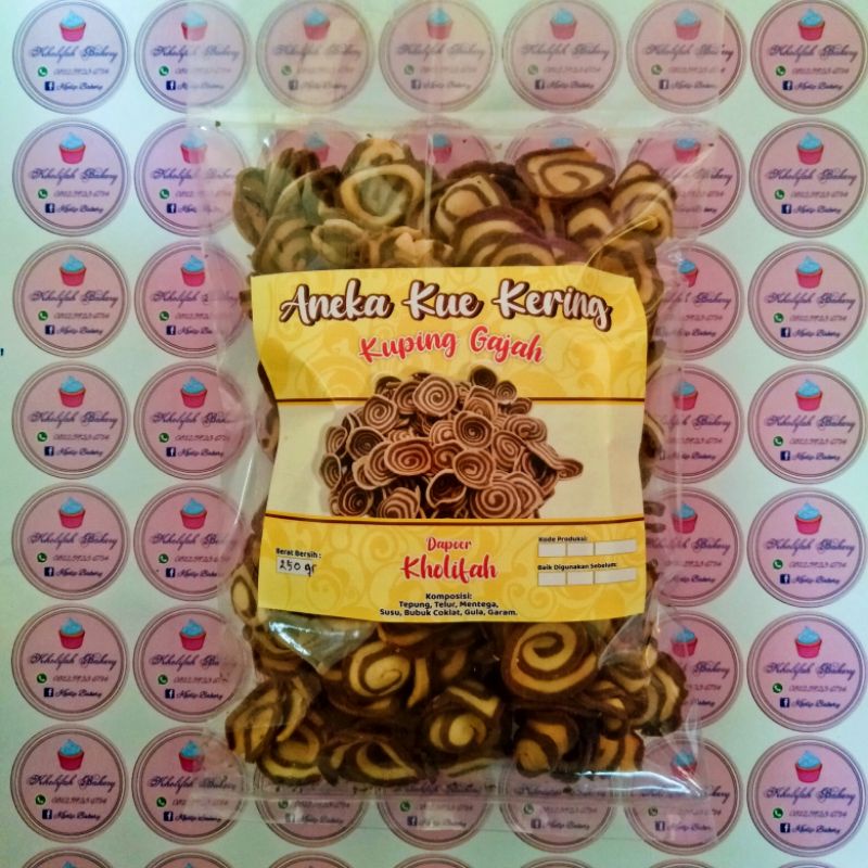 

Dapur Kholifah kue kering kuping gajah kemasan 250gr