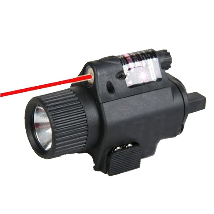 Senter Senapan Tactical Quick Release Rail Mount dengan Laser 5mW