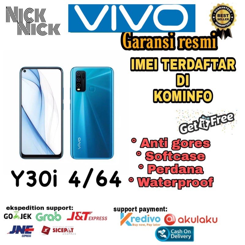 PROMO Cuci Gudang HP Vivo Y30i 4/64 Garansi Resmi